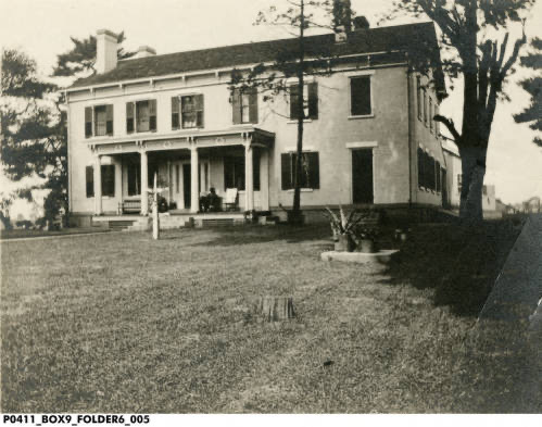 Old B&W Photograph - Man on Porch